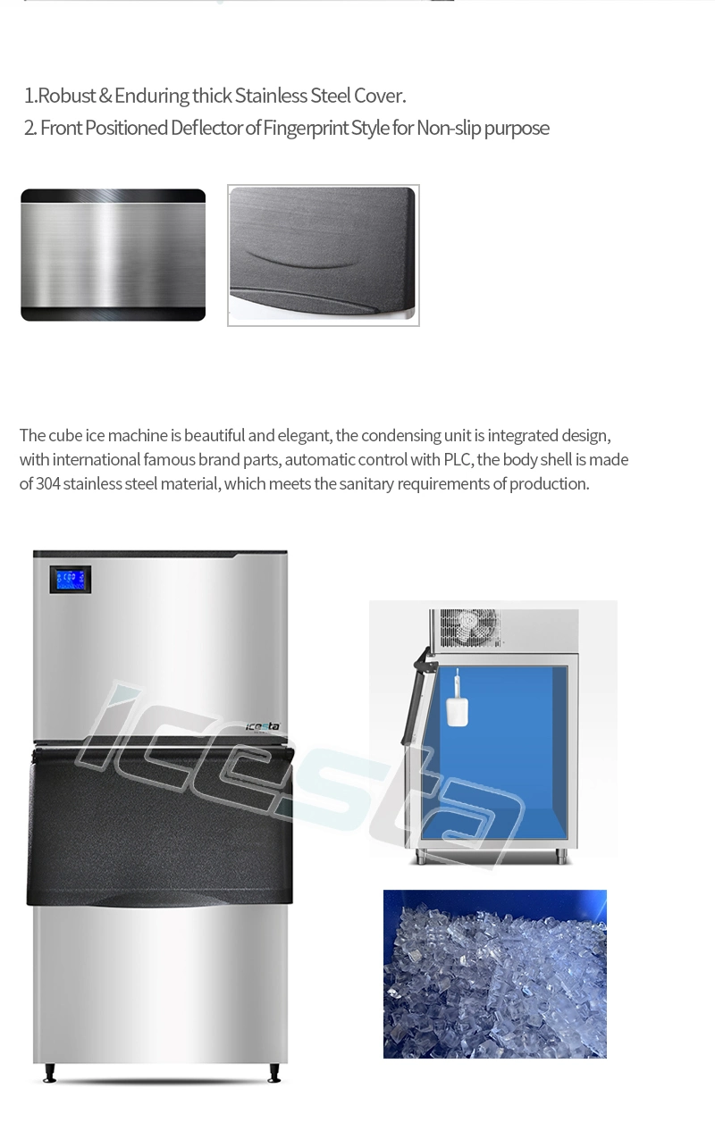 Customized Icesta High Reliable 465kg 700kg 900kg 1 Ton Ice Cube Machine for South Africa
