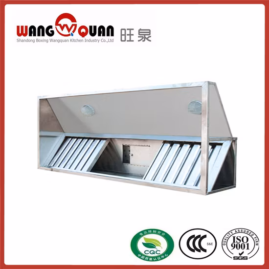 Customized Commercial Restaurant Kitchen Wall Mount Stainless Steel Smoke Range/Exhaust Hood